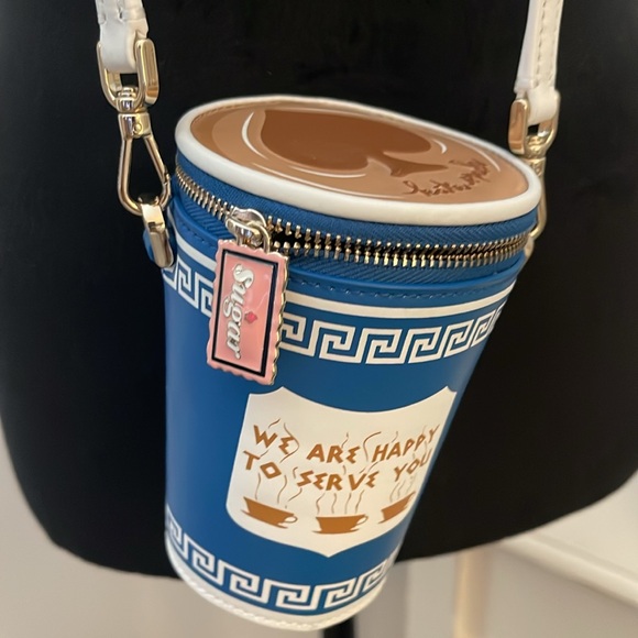 Kate Spade Blue and White Coffee Cup Handbag - Picture 13 of 13